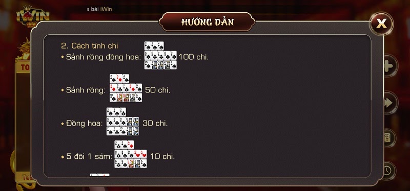 Cách tính tiền thắng cược khi chơi Mậu Binh tại Iwin